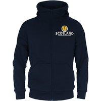 Scottish FA Boy's Scotland Kids Zip Hoodie in Navy | Size: 6-7 Years