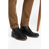 Silver Street London Men's Redhill Premium Leather Chukka Boots in Black | Size: 8