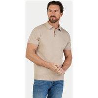 Raging Bull Men's Short Sleeve Knitted Polo in Stone | Size: Small
