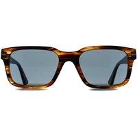 Persol Men's Rectangle Striped Black & Brown Light Blue PO3272S