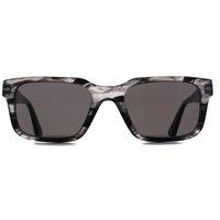 Persol Men's Rectangle Striped Black & Grey Dark Grey PO3272S