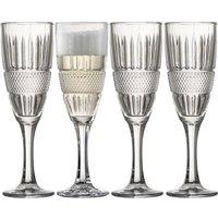 Galway Crystal Eyre Flute Set of 4 in Clear
