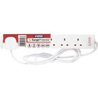 Status Surge Protected Extension Lead 240V 6-Gang 13A White 2M