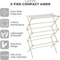 Tower Compact Wide Airer - Latte in Light Beige | Size: A