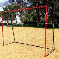 Rexco Football Goal Posts Net Soccer Practise Garden Training Black Red 3m x 2m x 1m