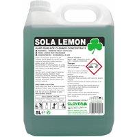Clover Chemicals Sola Lemon Hard Surface Cleaner 5L in Green