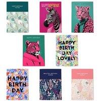 Wee Blue Coo Adult Birthday Multipack Of 8 Cards Classic Celebration Variety Set | Size: 8 pack