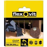 Flexovit Delta Hook & Loop Sanding Sheet 94Mm Medium 80G (Pack 6) in Red
