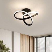 COMELY LED Ceiling Light, 22W Modern Curved Design Ceiling Lights, 4500 K in Black