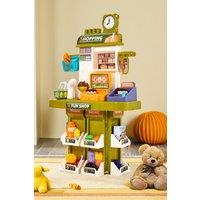 Living and Home Pretend Supermarket Shopping Playset 38PCS Toy Accessory Set in Green