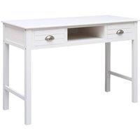Berkfield Home Writing Desk White 110x45x76 cm Wood | Size: 110 x 45 x 76 cm