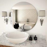 Berkfield Home Wall Mirror 70 cm Round Glass in Silver
