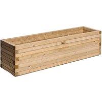 Rowlinsons Premier Patio Trough Planter 1.5m - Timber - L40 x W150 x H37 cm in Light Brown
