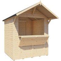 Rowlinsons 6x6 T&G Market Stall - Timber - L252xW202xH246 cm - Untreated Natural