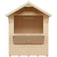 Rowlinsons 6x6 Loglap Market Stall - L252 x W202 x H242 cm - Untreated Natural