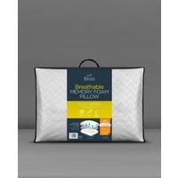 Snuggledown Single Bliss Breathable Memory Foam Deep Filled Side Sleeper Pillow in White