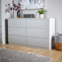 Home Source Chest 4 / 6 Drawers Spacious Bedroom Storage Unit Modern Organiser in Grey