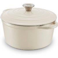 Tower Casserole Pan, Durable Enamel Interior, 24cm, Cream BO800251CRM
