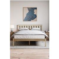 Home Discount Vida Designs Milan Single Double King Size Wooden Bed Low Foot Bedroom Furniture in Brown