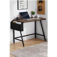 Home Discount Vida Designs Brooklyn Small Computer Desk Storage Office Study Gaming Table in Dark Brown