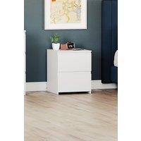 Home Discount Vida Designs Denver 2 Drawer Bedside Table Chest Bedroom Furniture in White