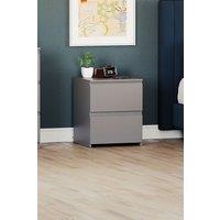 Home Discount Vida Designs Denver 2 Drawer Bedside Table Chest Bedroom Furniture in Grey