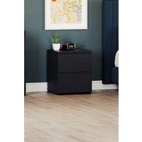 Home Discount Vida Designs Denver 2 Drawer Bedside Table Chest Bedroom Furniture in Black
