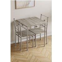 Home Discount Vida Designs Roslyn 2 Seater Dining Table & Chairs Set Of 2 in Light Oak