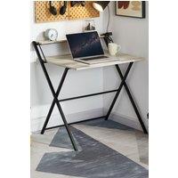 Home Discount Vida Designs Brooklyn Foldable Computer Desk Storage Office Study Gaming Table in Grey