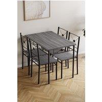 Home Discount Vida Designs Roslyn 4 Seater Dining Set Kitchen Dining Set in Dark Grey