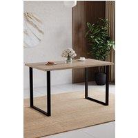 Home Discount Vida Designs 4 Seater Dining Table With U Shape Legs MDF Dining Kitchen Furniture in Light Oak