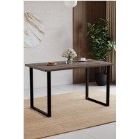 Home Discount Vida Designs 4 Seater Dining Table With U Shape Legs MDF Dining Kitchen Furniture in Walnut
