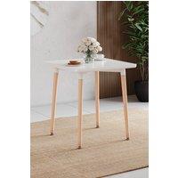 Home Discount Vida Designs Batley 2 Seater Square Dining Table MDF Solid Beech Wood Dining Kitchen Furniture in White