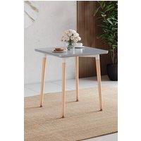 Home Discount Vida Designs Batley 2 Seater Square Dining Table MDF Solid Beech Wood Dining Kitchen Furniture in Grey