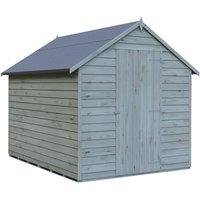 Shires Overlap 8 x 6 Feet Pressure Treated Value Range Shed Single Door in Grey