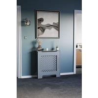 Home Discount Vida Designs Oxford MDF Radiator Cover Small, 820 x 780 x 190 mm in Dark Grey