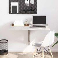 Berkfield Home Folding Wall Table Concrete Grey 100x60x56 cm Engineered Wood | Size: 100 x 60 x 56 cm