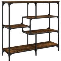 Berkfield Home Console Table Smoked Oak 103x32x95 cm Engineered Wood in Brown | Size: 103 x 32 x 95 cm