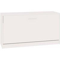 Berkfield Home Shoe Bench High Gloss White 80x24x45 cm Engineered Wood | Size: 80 x 24 x 45 cm