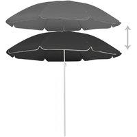 Berkfield Home Outdoor Parasol with Steel Pole Anthracite 180 cm in Black