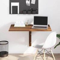 Berkfield Home Durable Folding Wall Table Brown Oak 100x60x56 cm Engineered Wood | Size: 100 x 60 x 56 cm