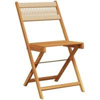 Berkfield Home Beautiful Folding Garden Chairs 8 pcs Beige Solid Wood Acacia