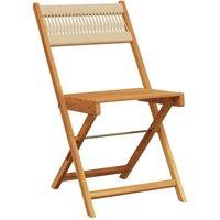 Berkfield Home Beautiful Folding Garden Chairs 4 pcs Beige Solid Wood Acacia