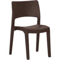 Berkfield Home Elegant Garden Chairs 2 pcs Mocha Polypropylene in Brown