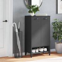 Berkfield Home Shoe Cabinet VIKEN Anthracite Grey Engineered Wood in Charcoal