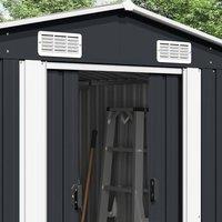 Berkfield Home Garden Shed 257x392x181 cm Metal Anthracite in Charcoal | Size: 257 x 392 x 181 cm