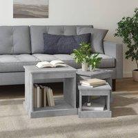 Berkfield Home Nesting Tables 3 pcs Concrete Grey Engineered Wood