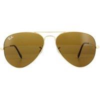Ray-Ban Aviator Gold Brown Aviator 3025 Sunglasses