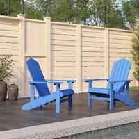 Berkfield Home Garden Adirondack Chairs 2 pcs HDPE Aqua Blue