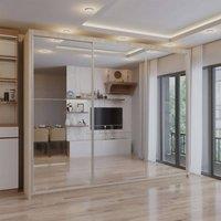 Sliding Wardrobes 4U Modern Triple Door Sliding Wardrobe W250cm x H217 x D62cm in Light Oak